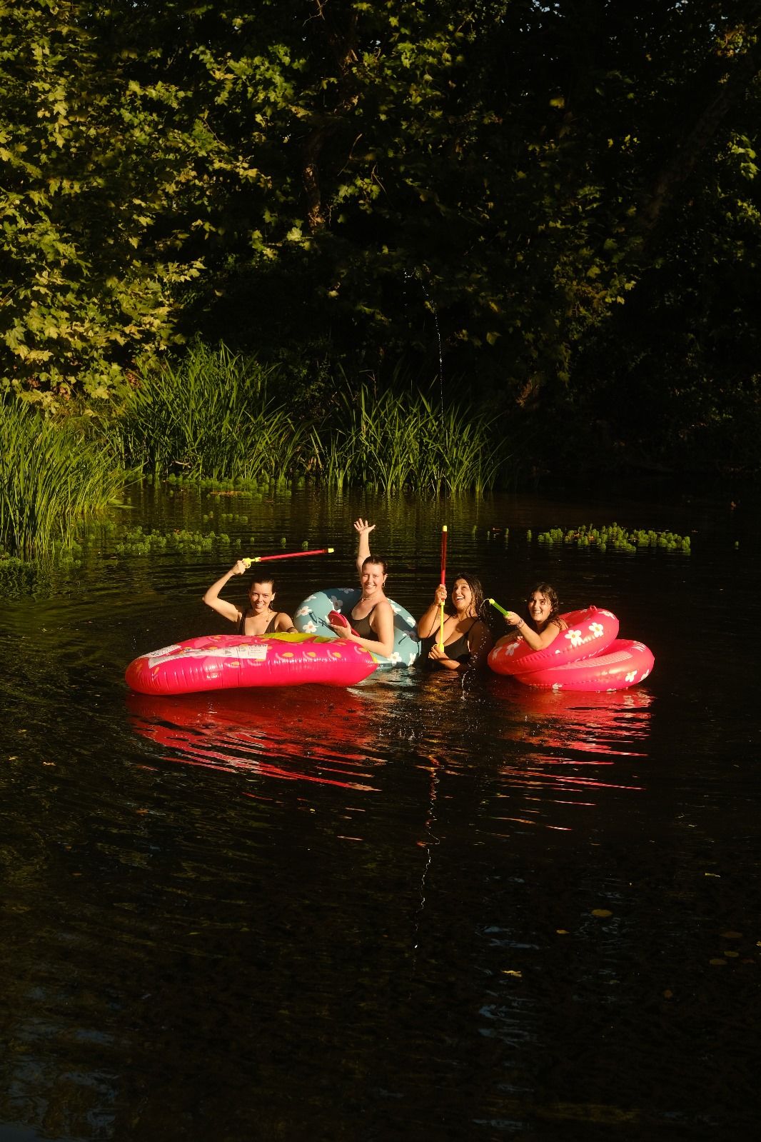 Floating on the Rio Homem at golden hour