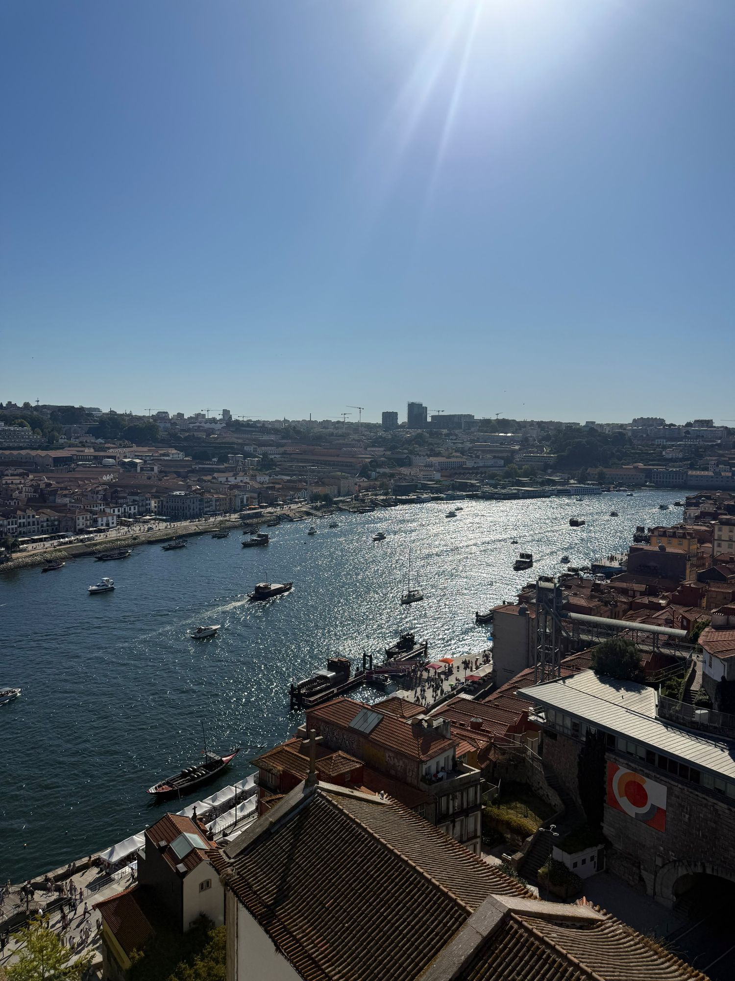 The Douro river and Ribeira in Porto